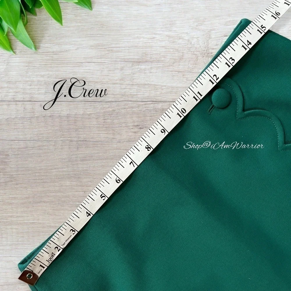 J.Crew teal a-line scalloped faux wrap mini skirt *shop@iamwarrior